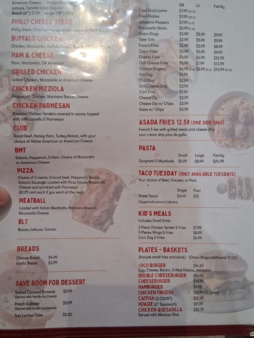 MILBIA’S KITCHEN menu board