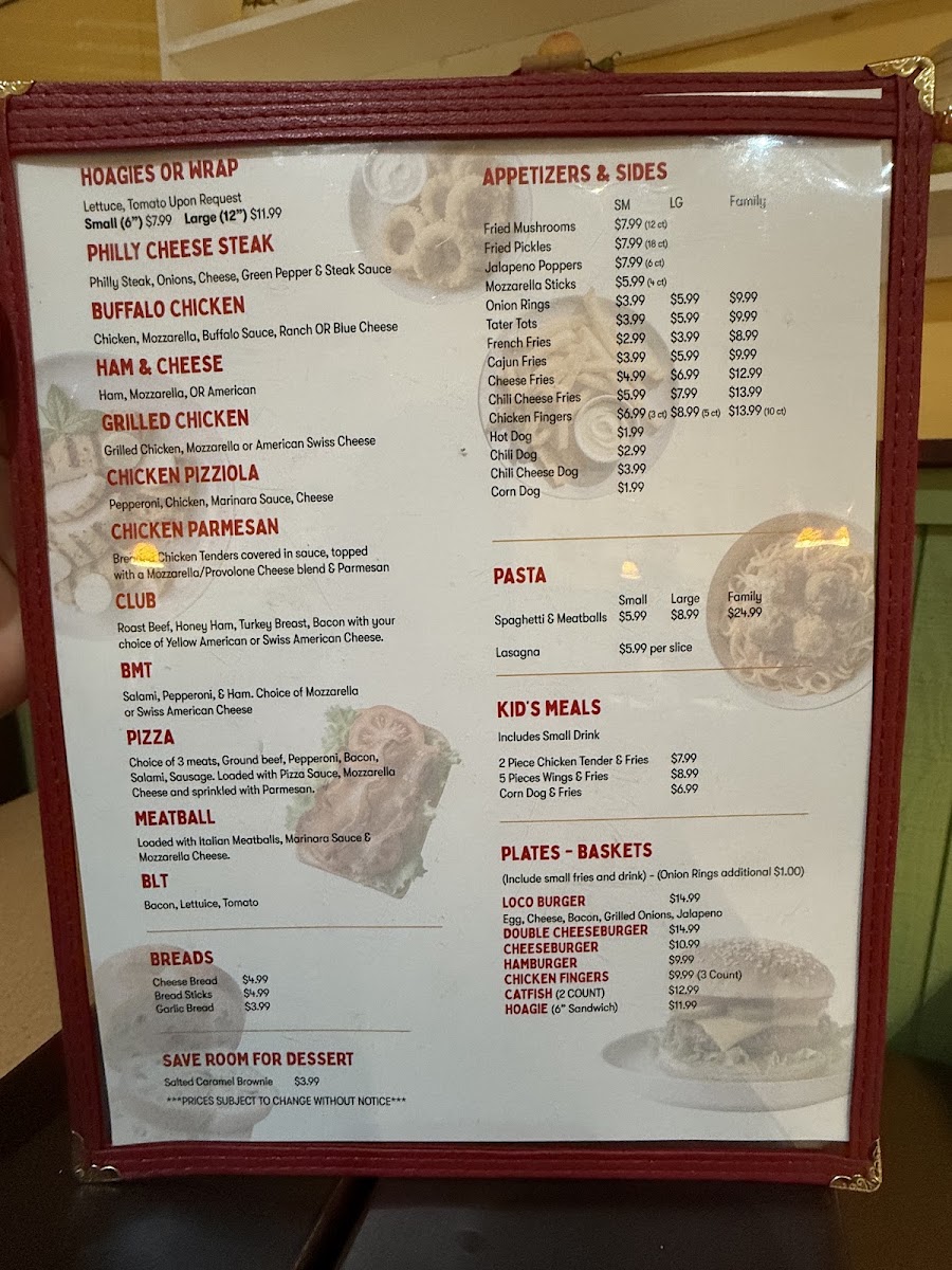 MILBIA’S KITCHEN menu board