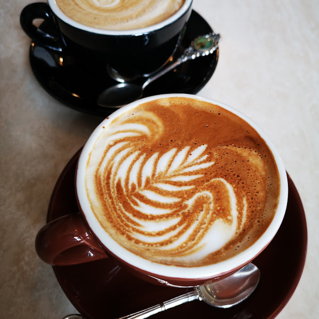 Latte with Leaf Art