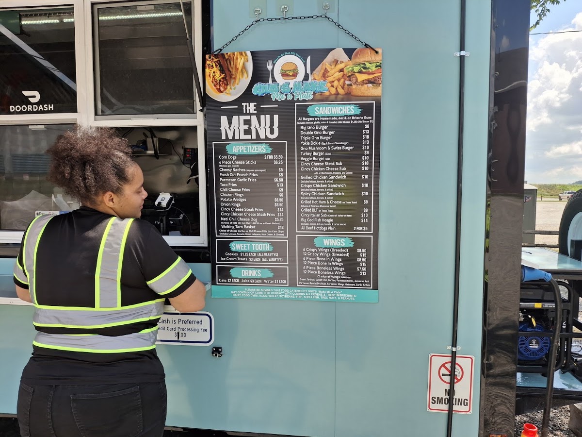 Gno’s Make Me A Plate LLC menu board