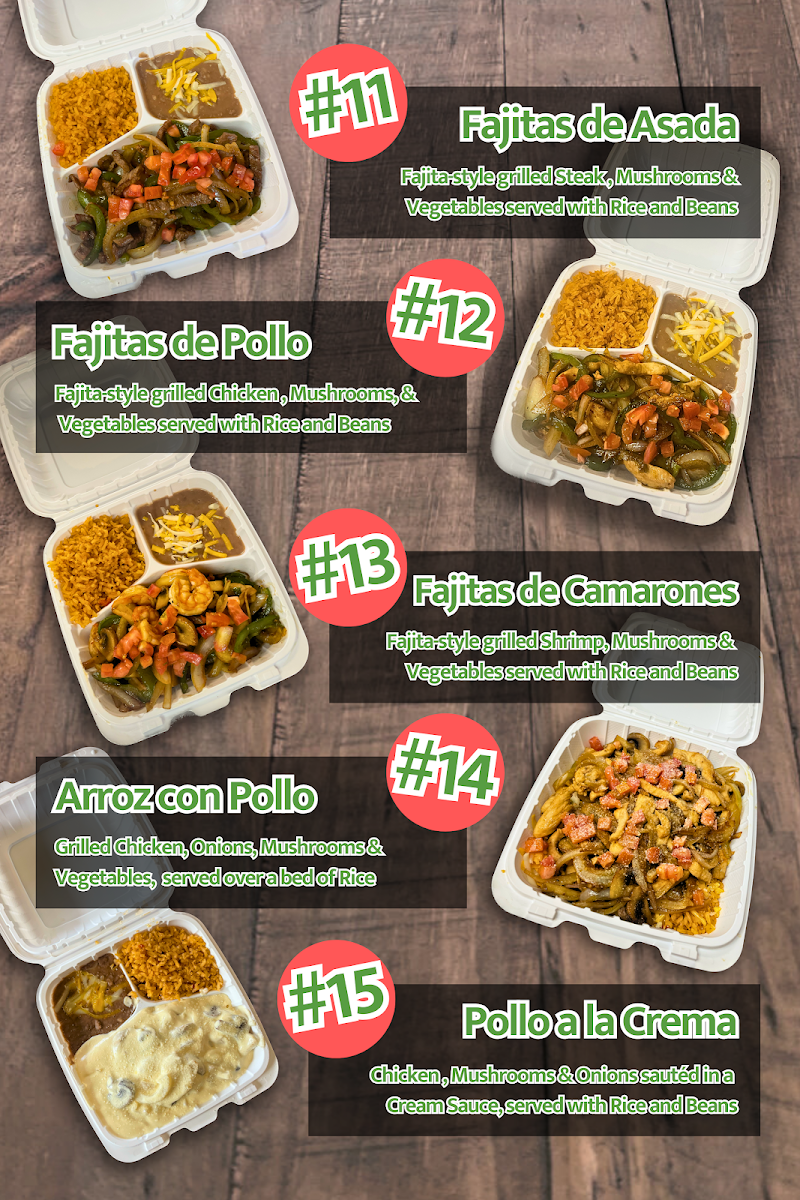 Chote's Tacos menu board