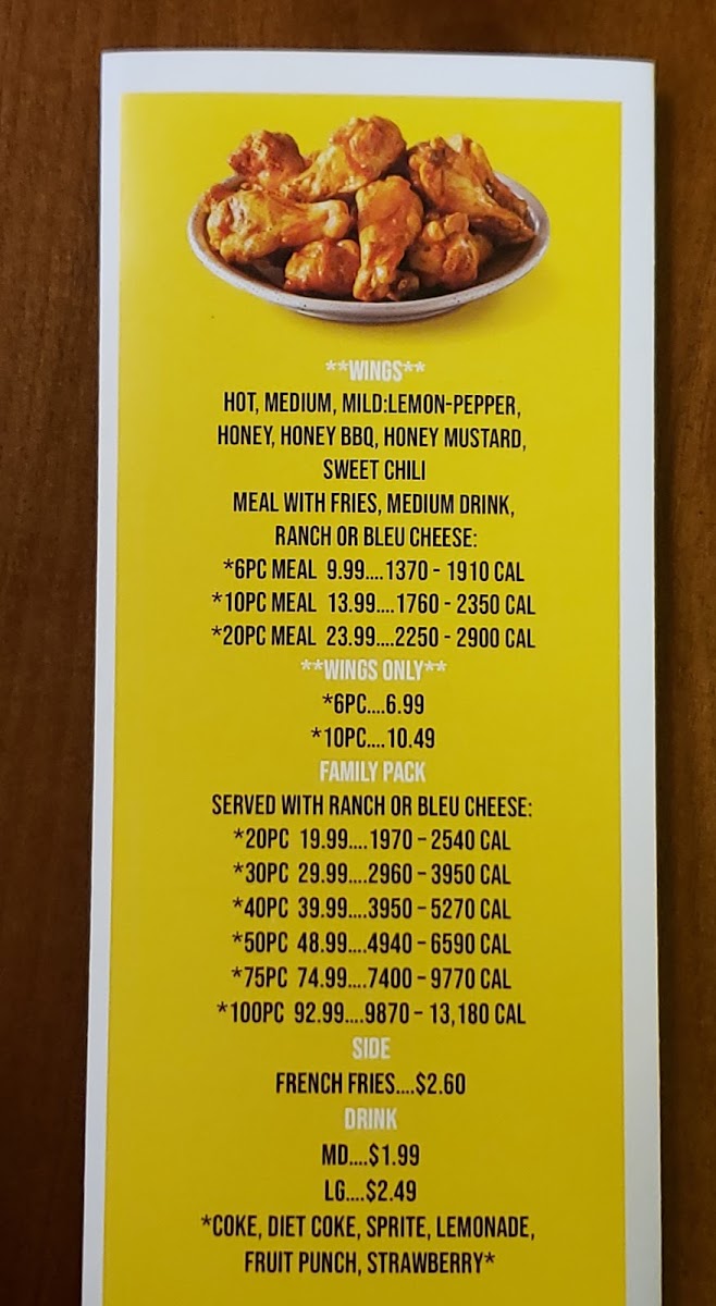 D'lish Restaurant and Catering menu board
