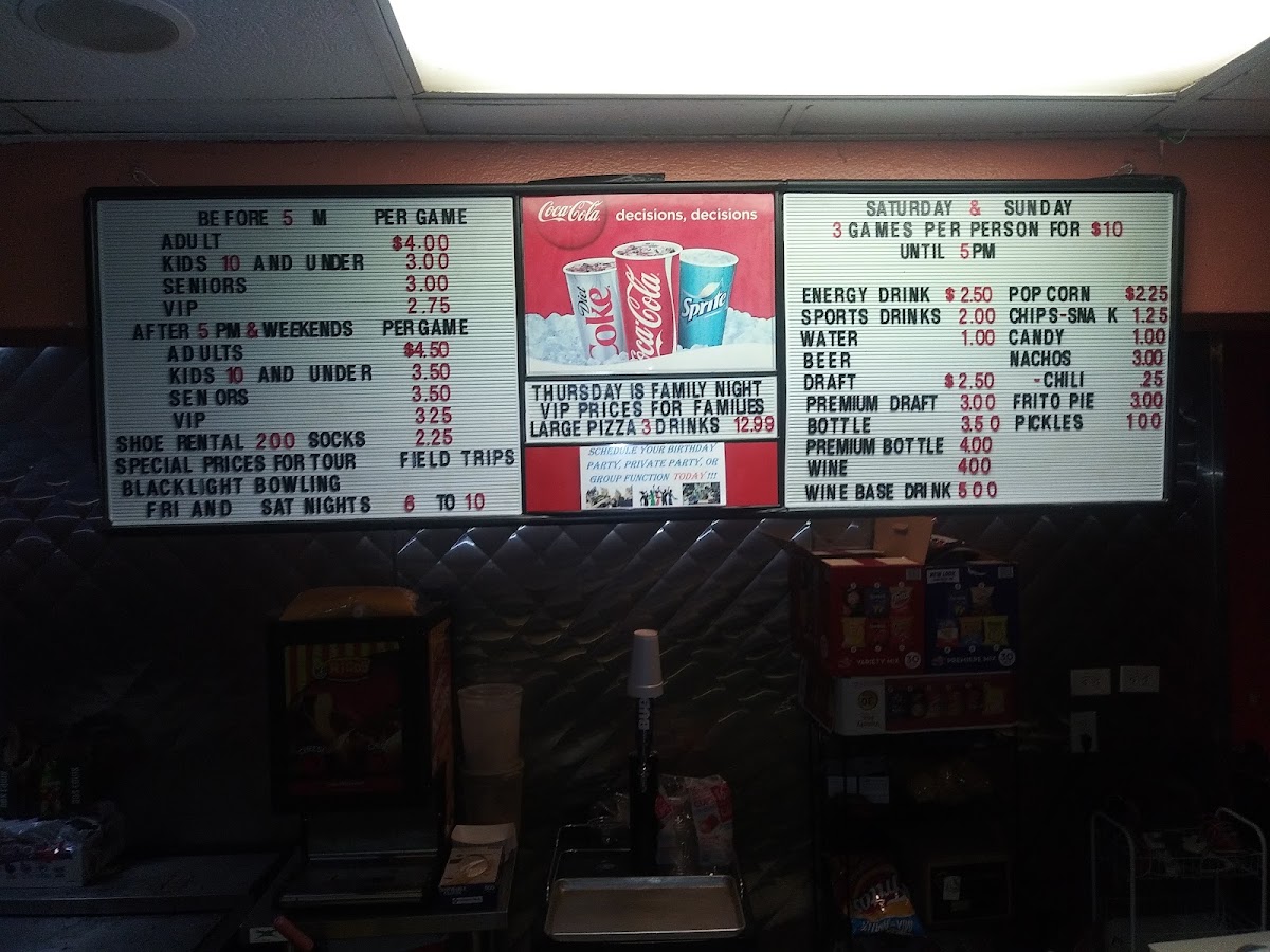 Raven’s Family Dining menu board