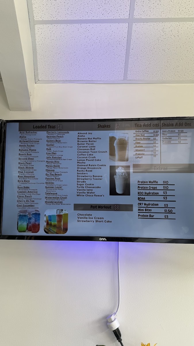 Dacula Nutrition menu board