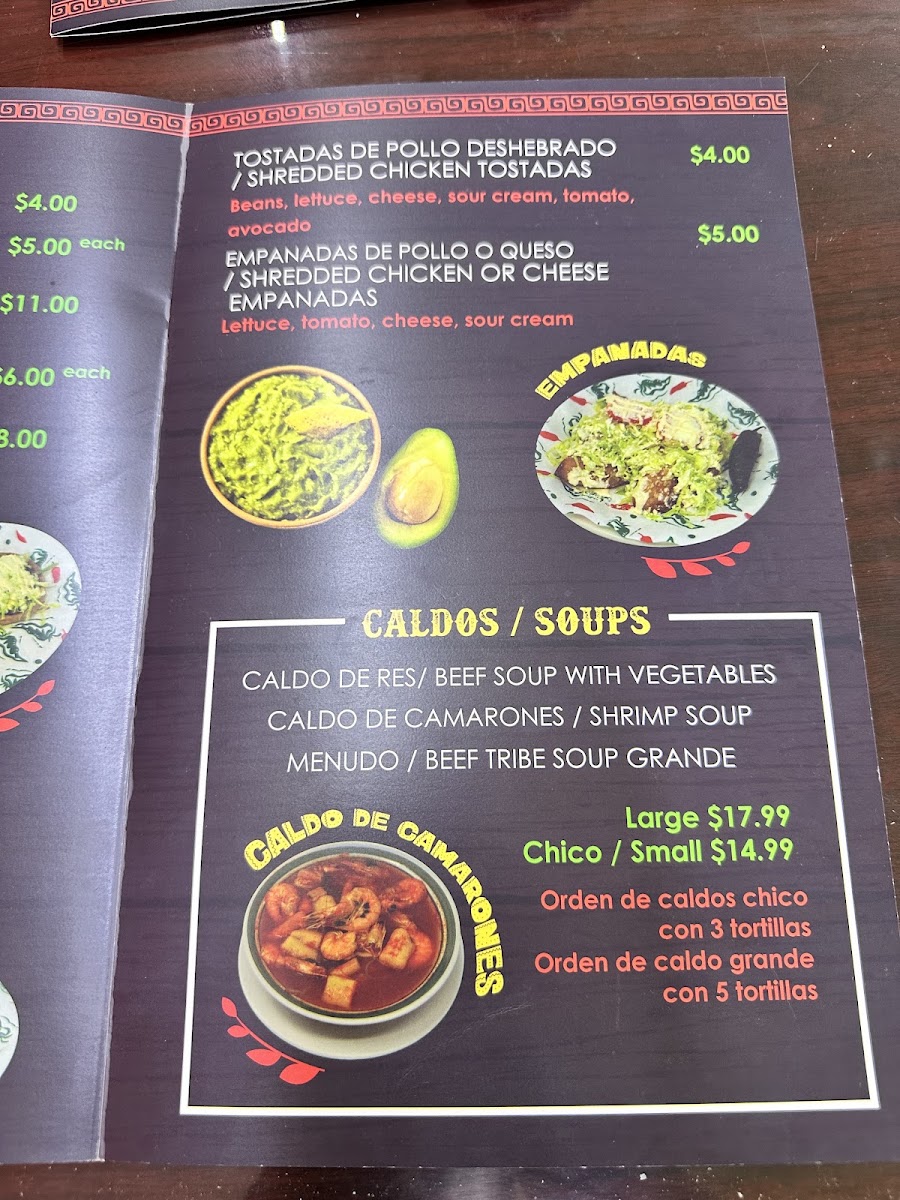 La Regia menu board