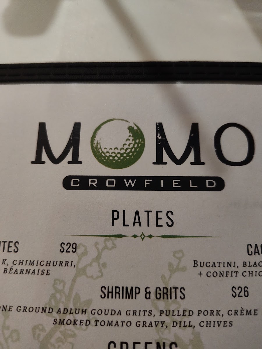 MOMO Crowfield menu board
