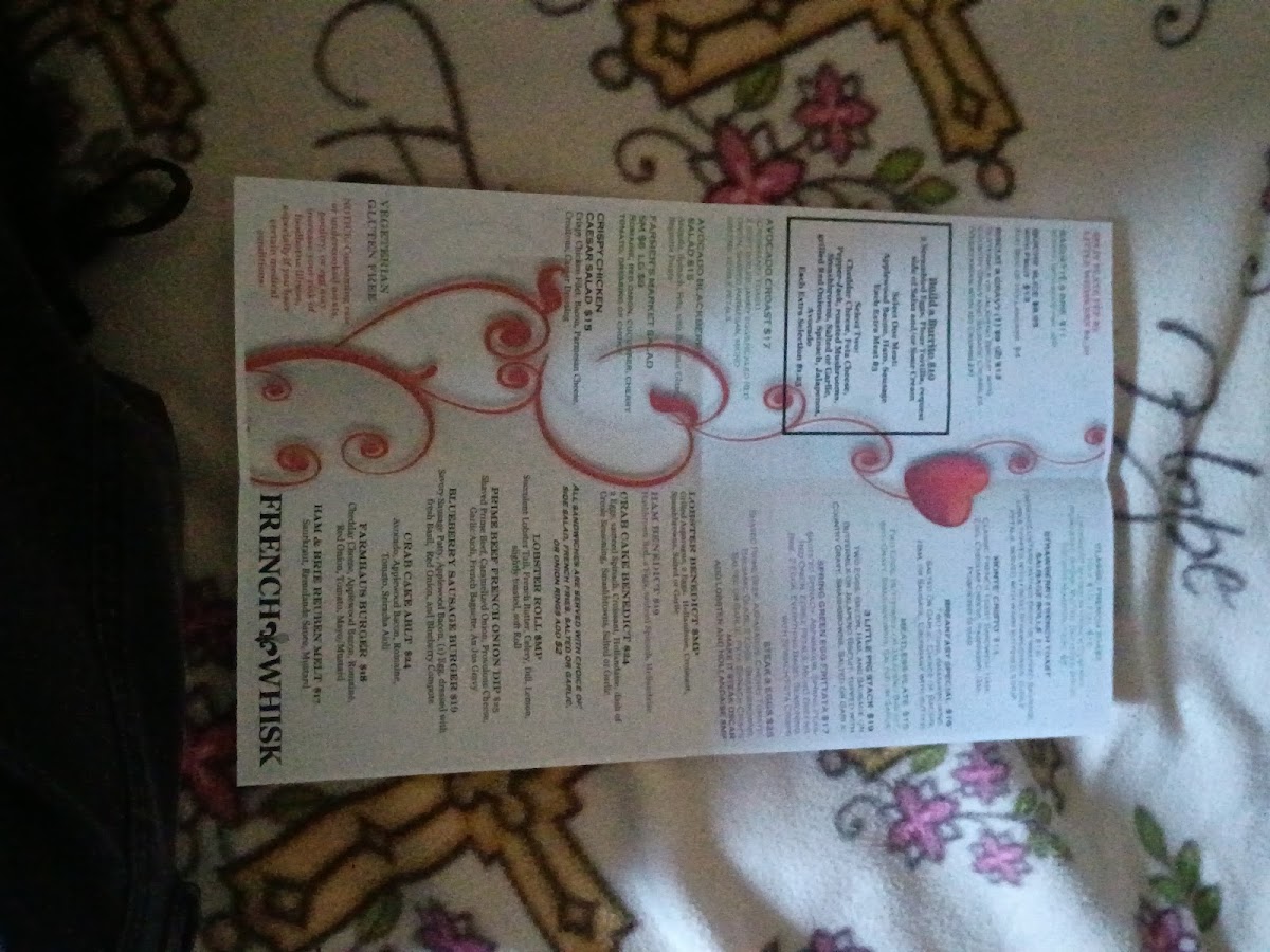 French Whisk menu board
