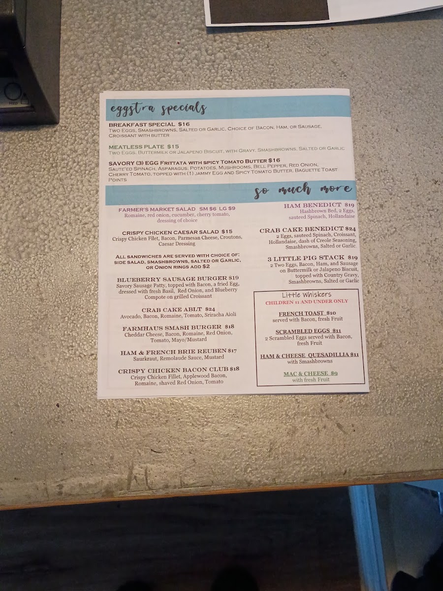 French Whisk menu board