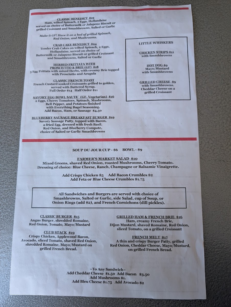 French Whisk menu board