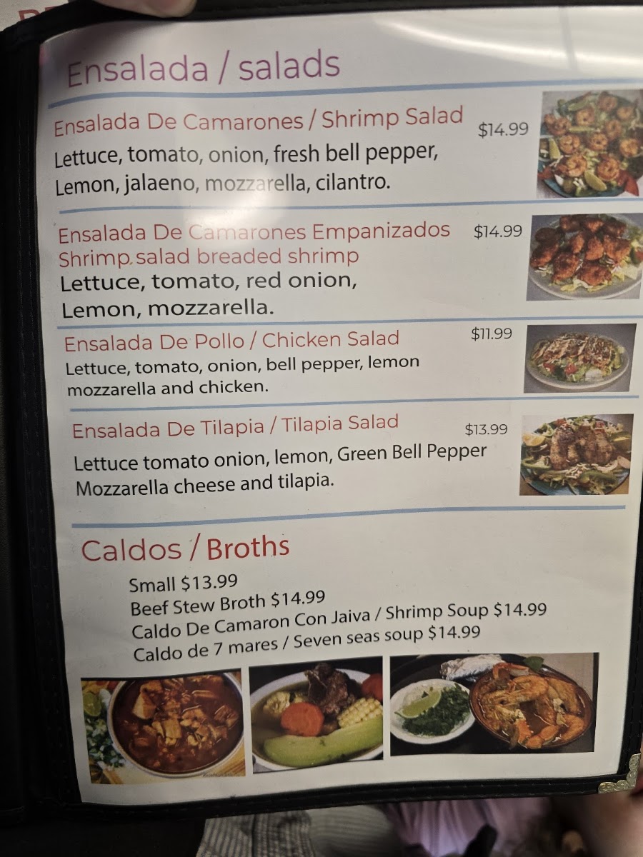 Restaurante y Tienda Oaxaca menu board