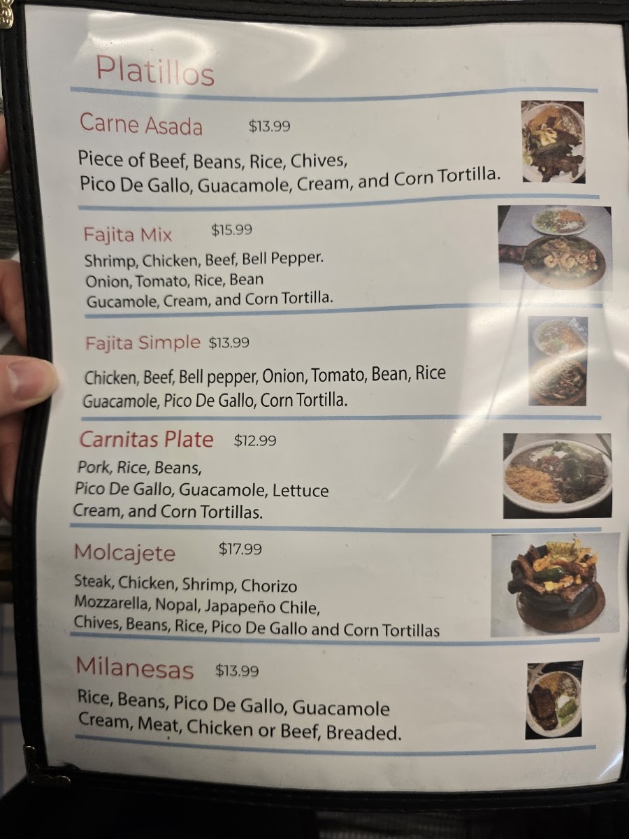 Restaurante y Tienda Oaxaca menu board