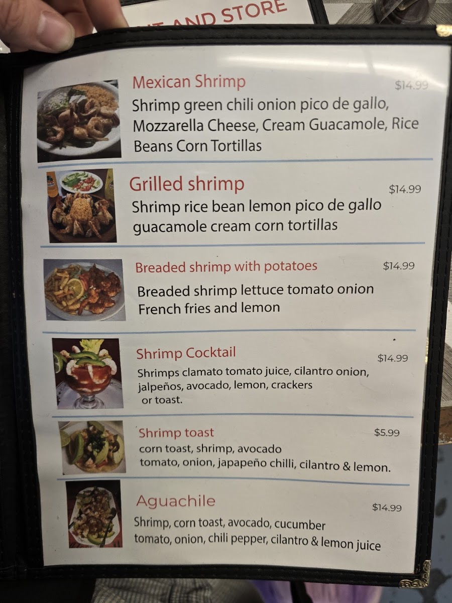 Restaurante y Tienda Oaxaca menu board