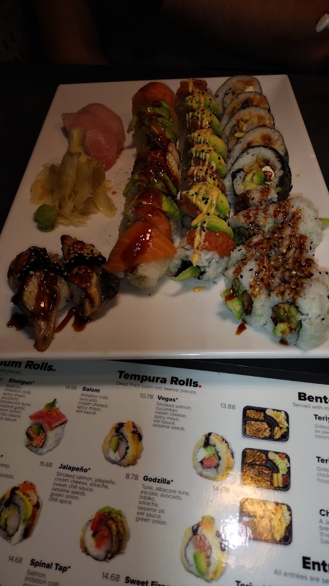 Momiji Sushi Restaurant - West Salem menu board