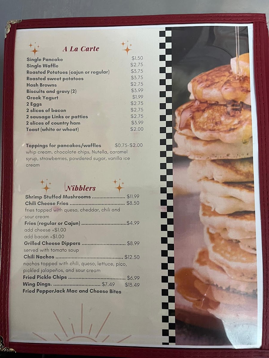Greedy's Grill menu board