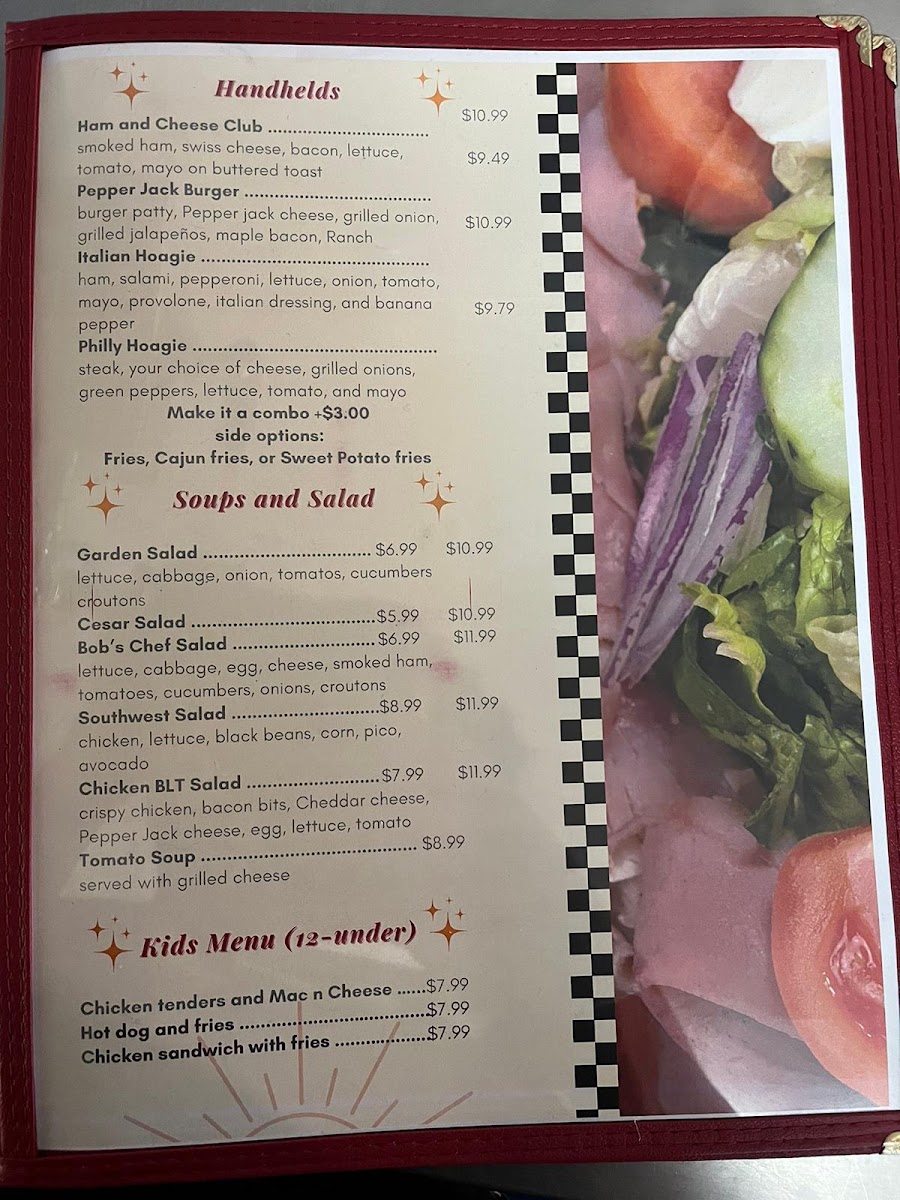 Greedy's Grill menu board