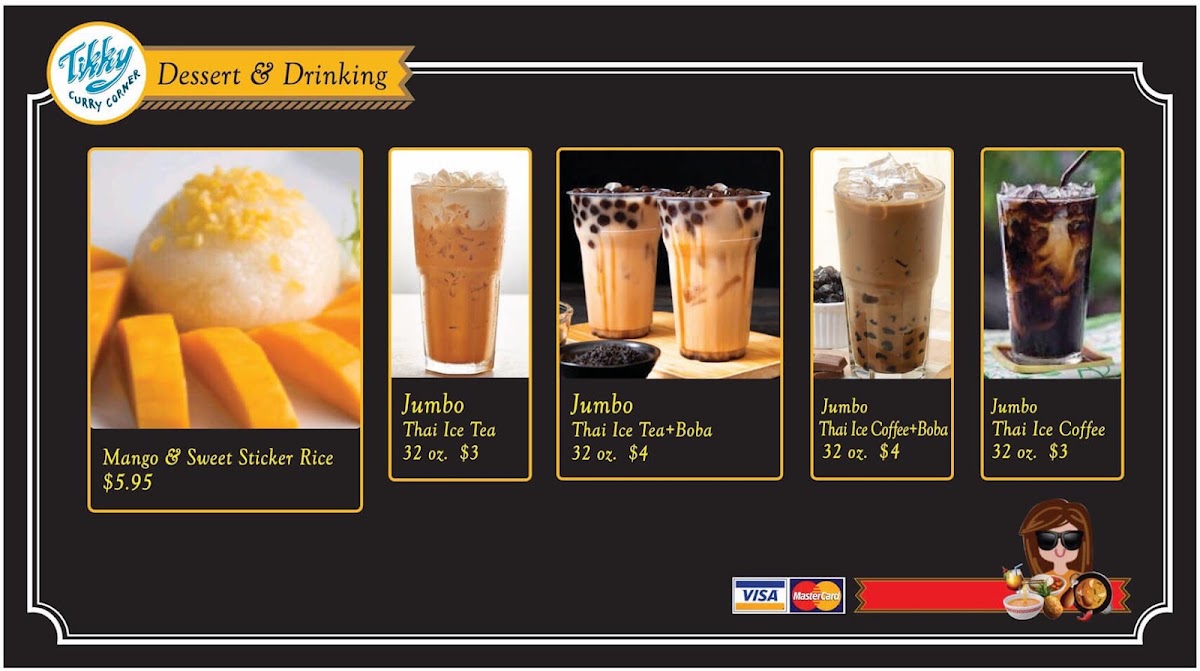 TIKKY'S CURRY CORNER menu board