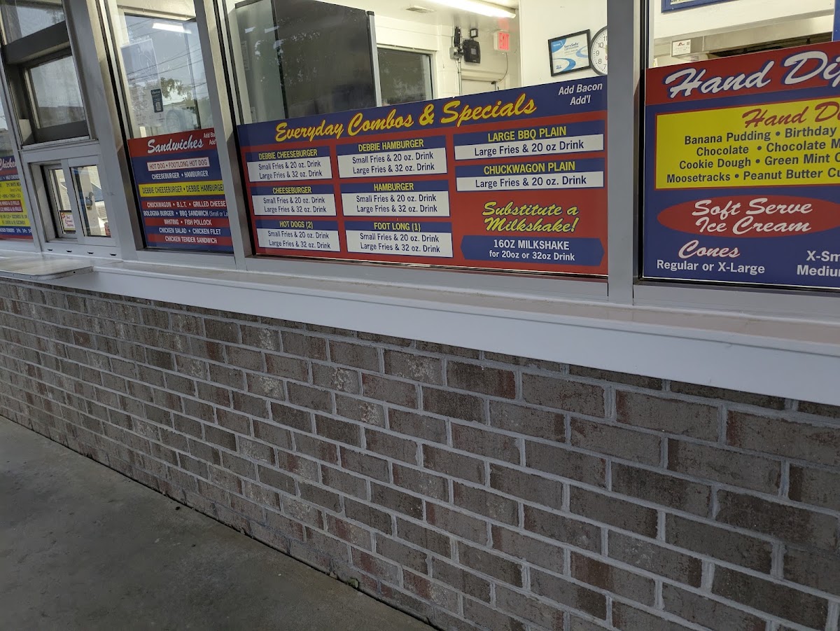Debbie's Drive-In menu board