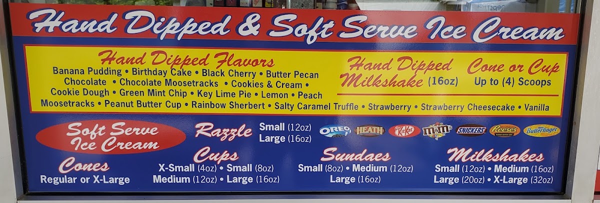 Debbie's Drive-In menu board