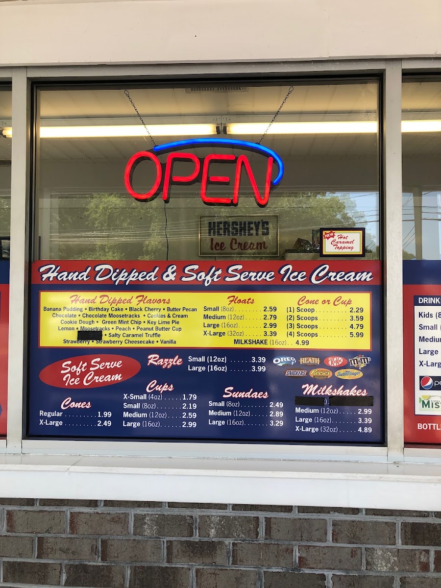 Debbie's Drive-In menu board