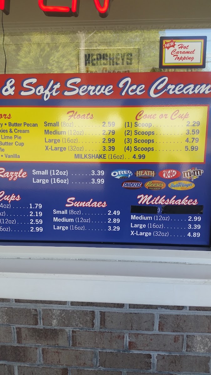 Debbie's Drive-In menu board