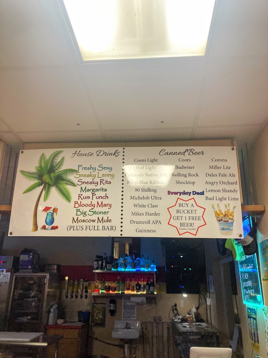 Volleys menu board