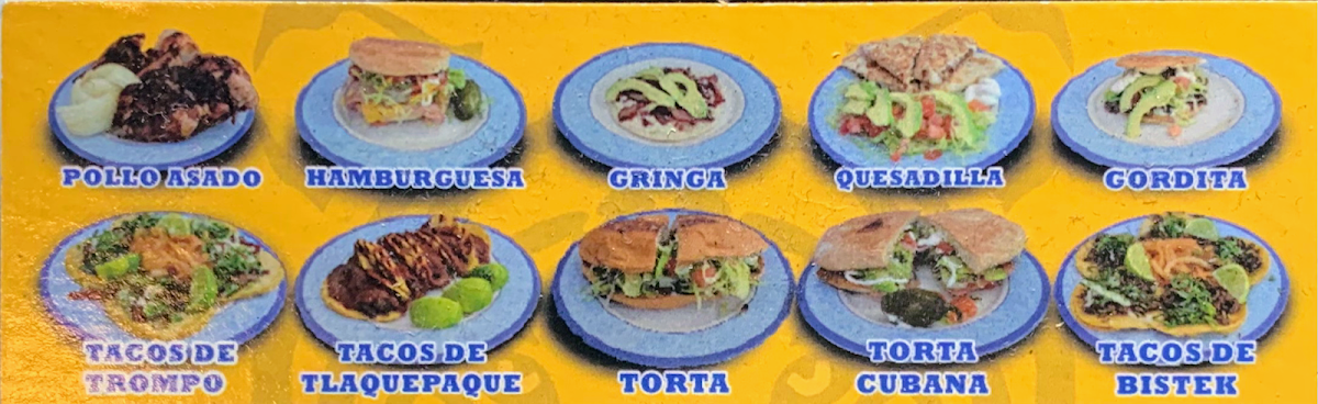 Taqueria vallejo menu board