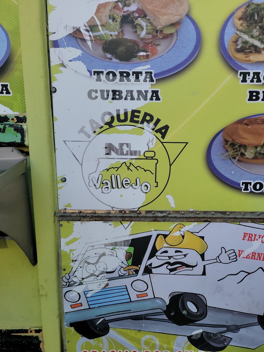 Taqueria vallejo menu board