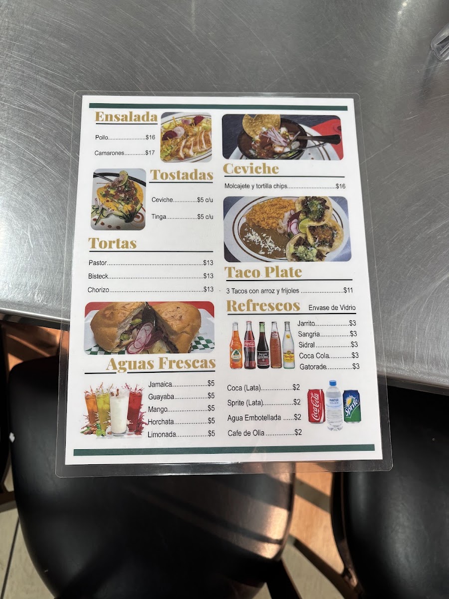 Lujano Tacos menu board