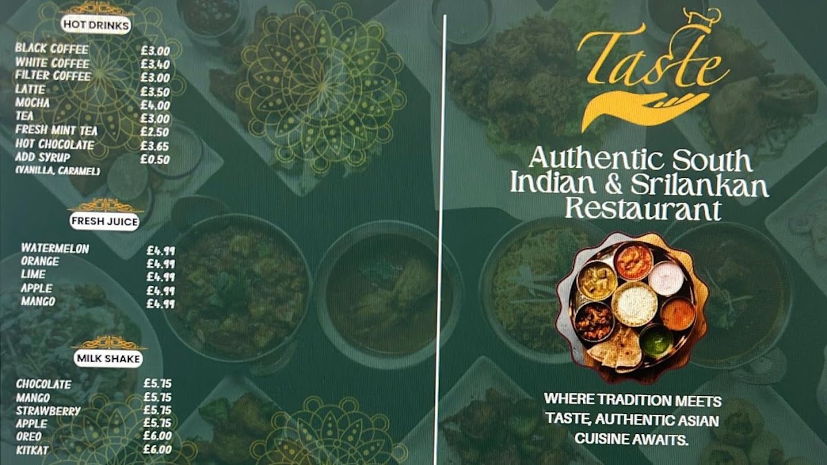 CLOVER'S CAFE AND TASTE RESTAURANT menu board