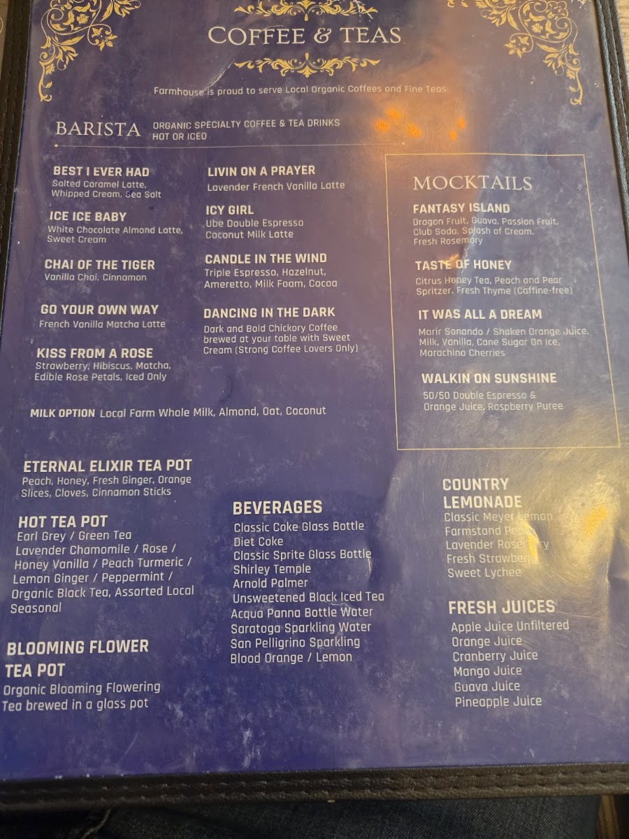 Farmhouse Blakeslee menu board