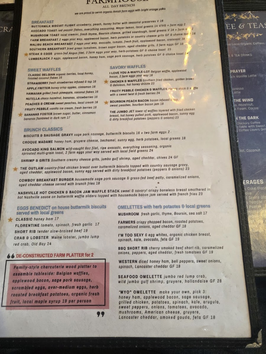 Farmhouse Blakeslee menu board