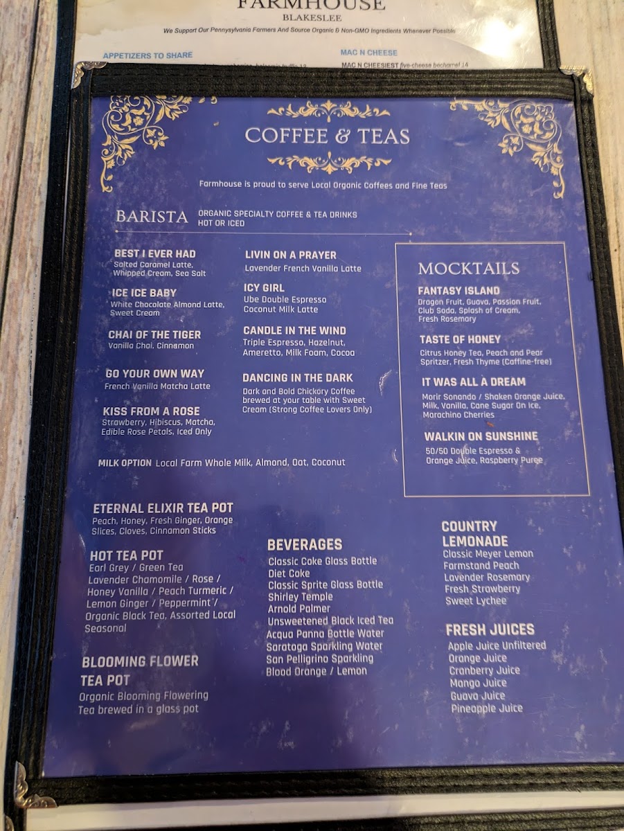 Farmhouse Blakeslee menu board