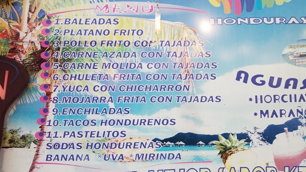 Antojitos Los Ktrachos (Food Truck) menu board