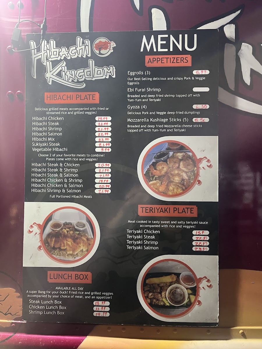 Canelos Taqueria menu board
