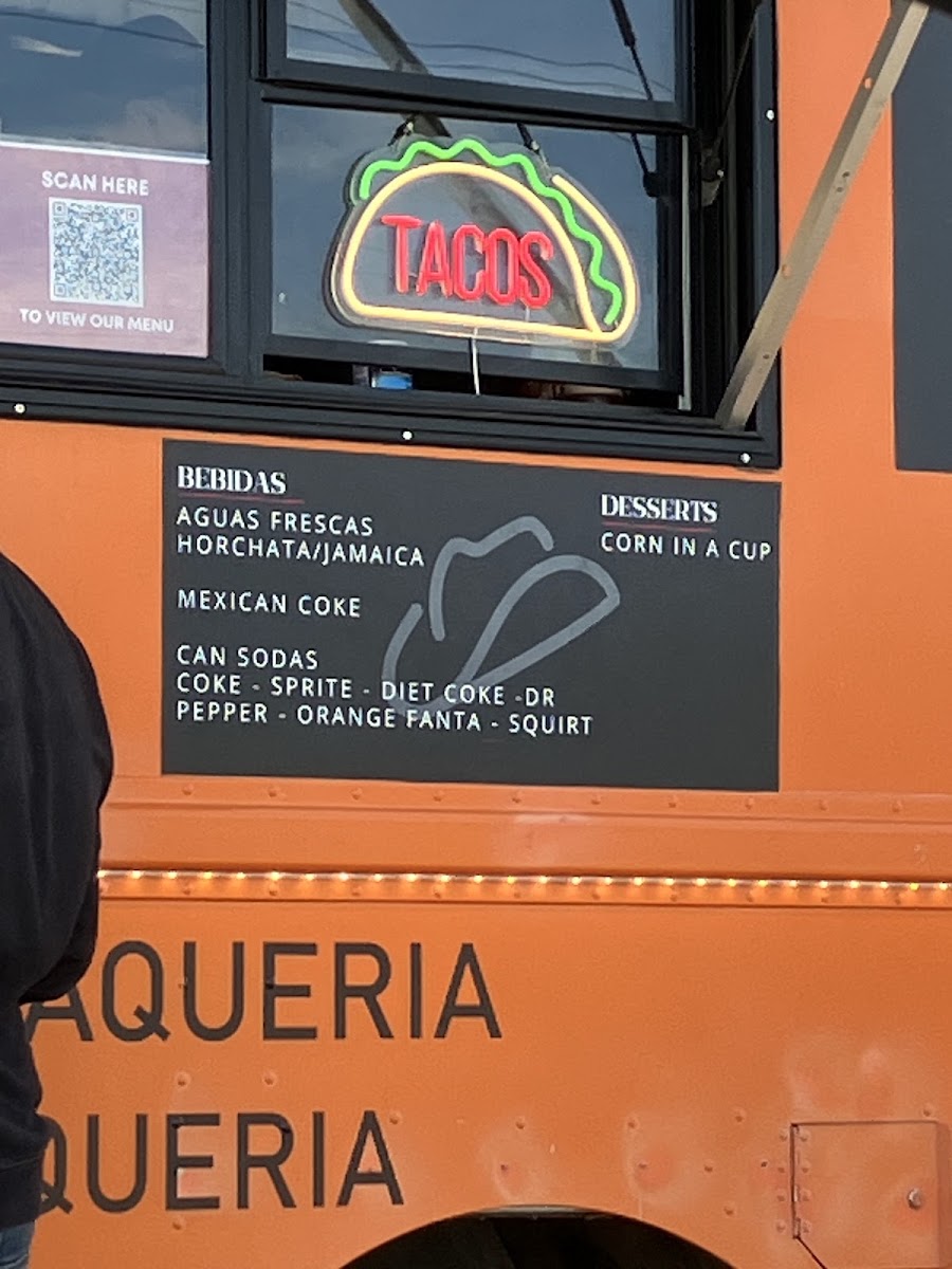 Canelos Taqueria menu board