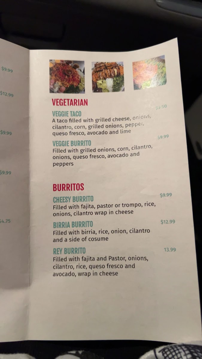 El Trompo Villarreal menu board