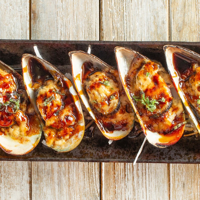 Baked Green Mussels