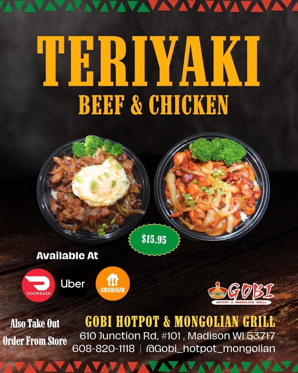 Gobi Hotpot & Mongolian Grill menu board