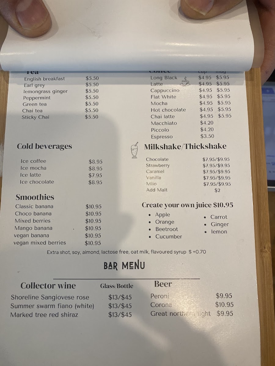 Olive View Cafe & Restaurant collector menu board