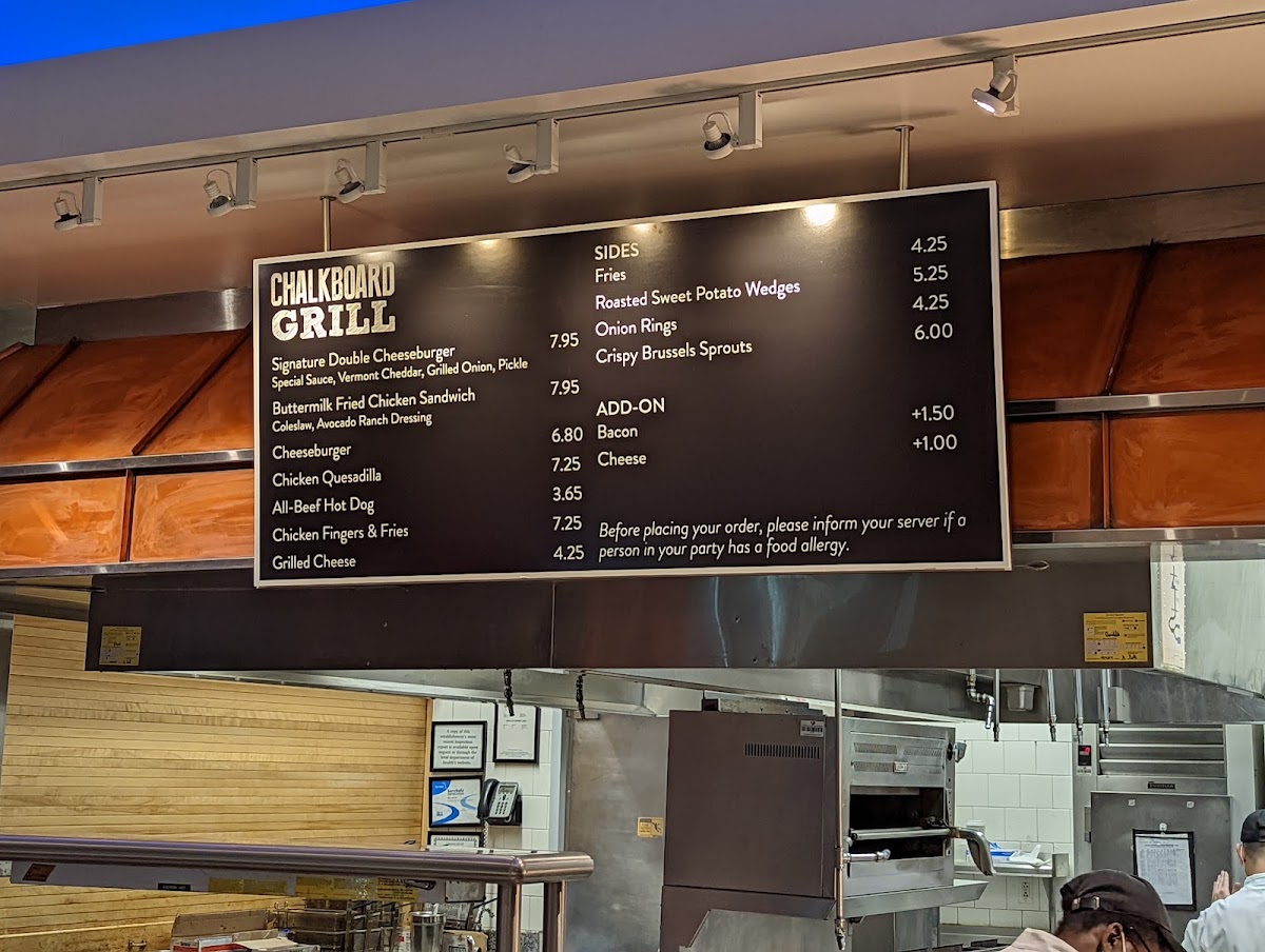 Riverview Cafe menu board