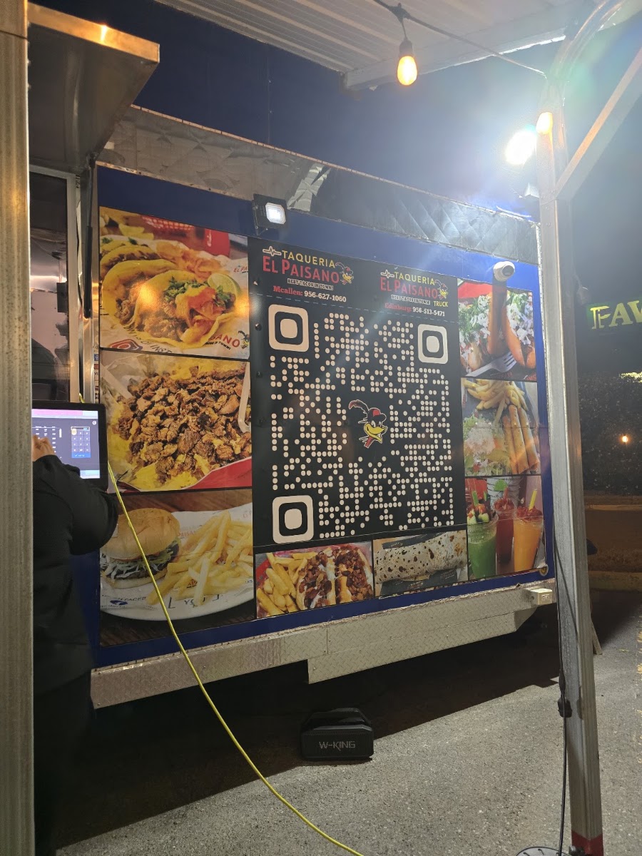 Taqueria El Paisano Truck menu board