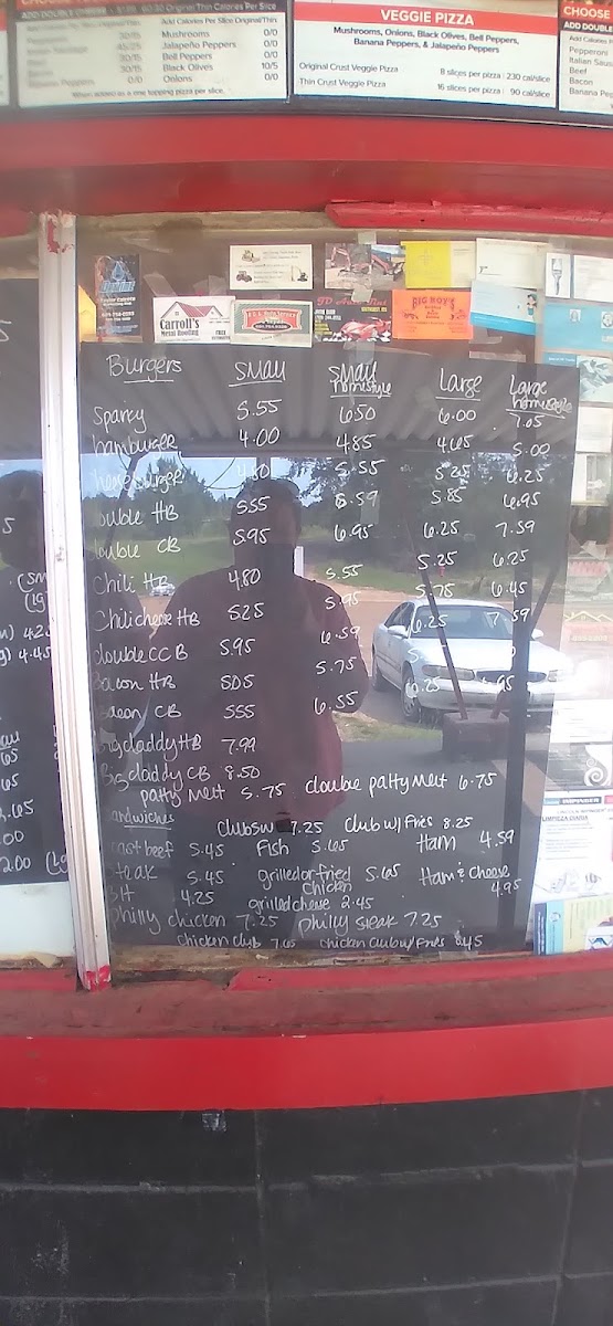 Hilltop menu board