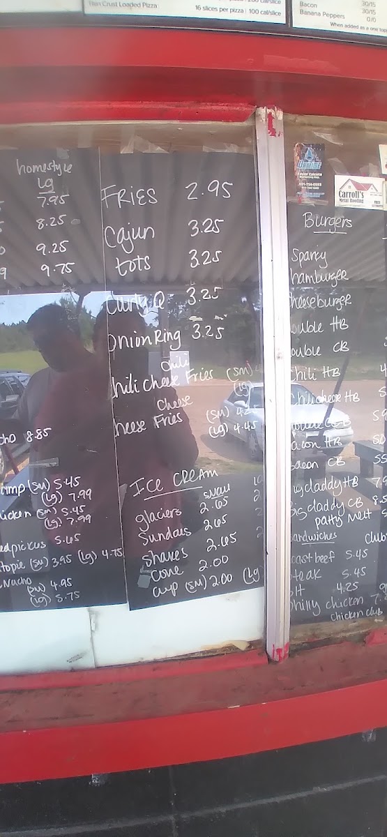 Hilltop menu board