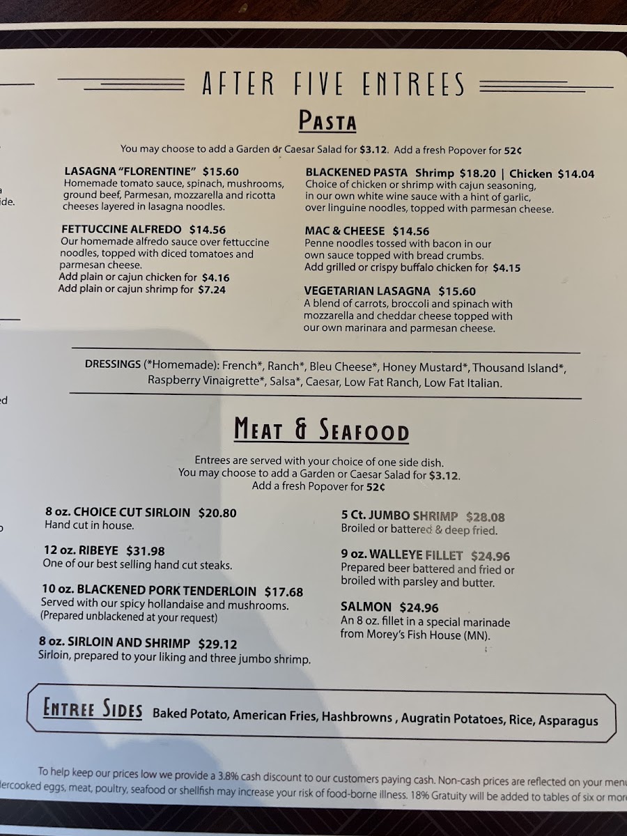 Wilkin Drink & Eatery menu board