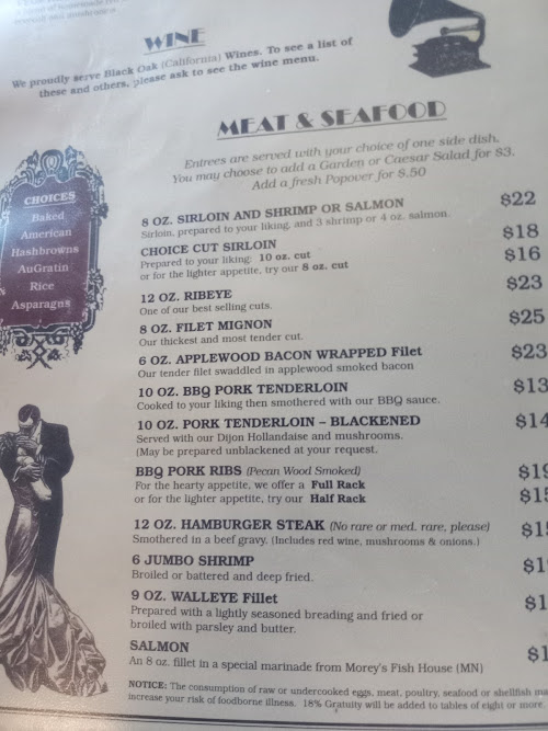 Wilkin Drink & Eatery menu board