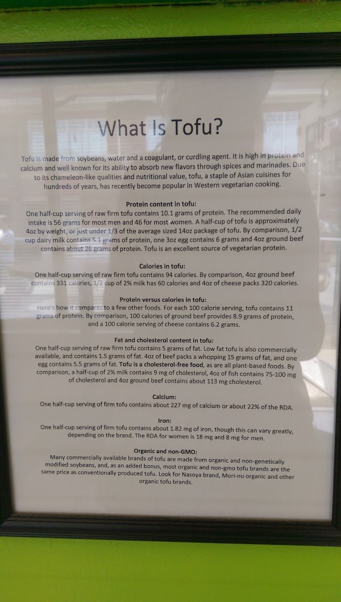 Zizi's Vegan Food Truck menu board