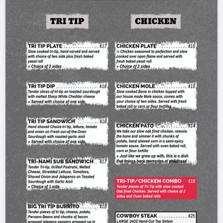 Santa Maria's Ramon's Grille menu board