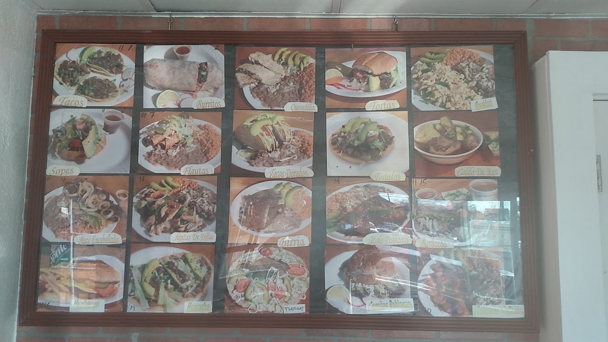 Los Poblanos Restaurant menu board