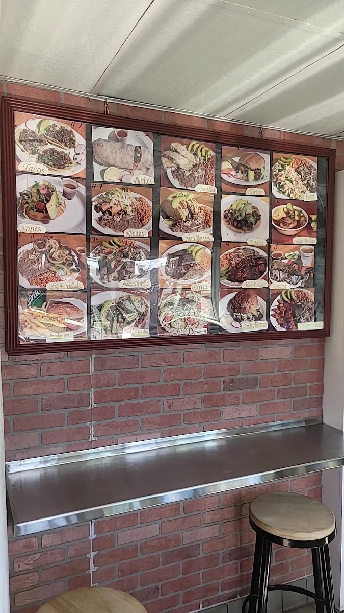 Los Poblanos Restaurant menu board