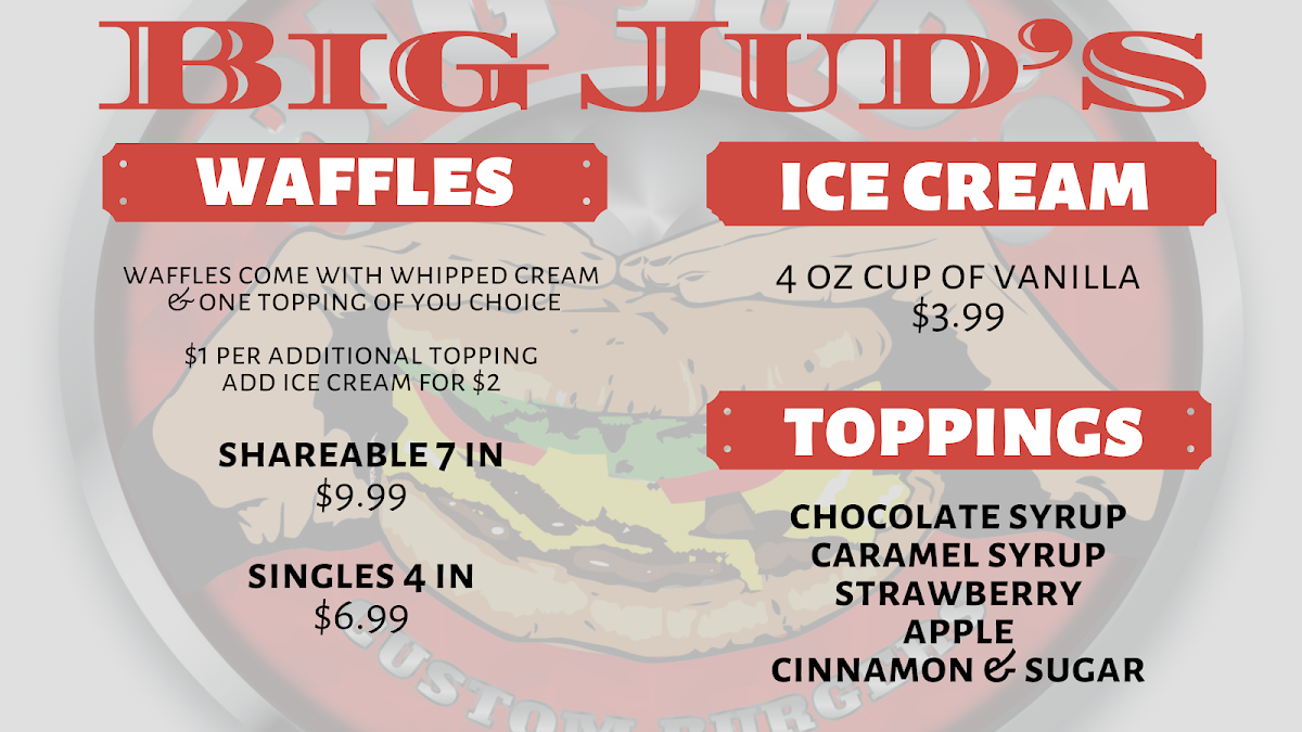 Big Jud's Express menu board